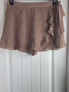 Mustard Seed Pink Polka Dot Mini Skirt